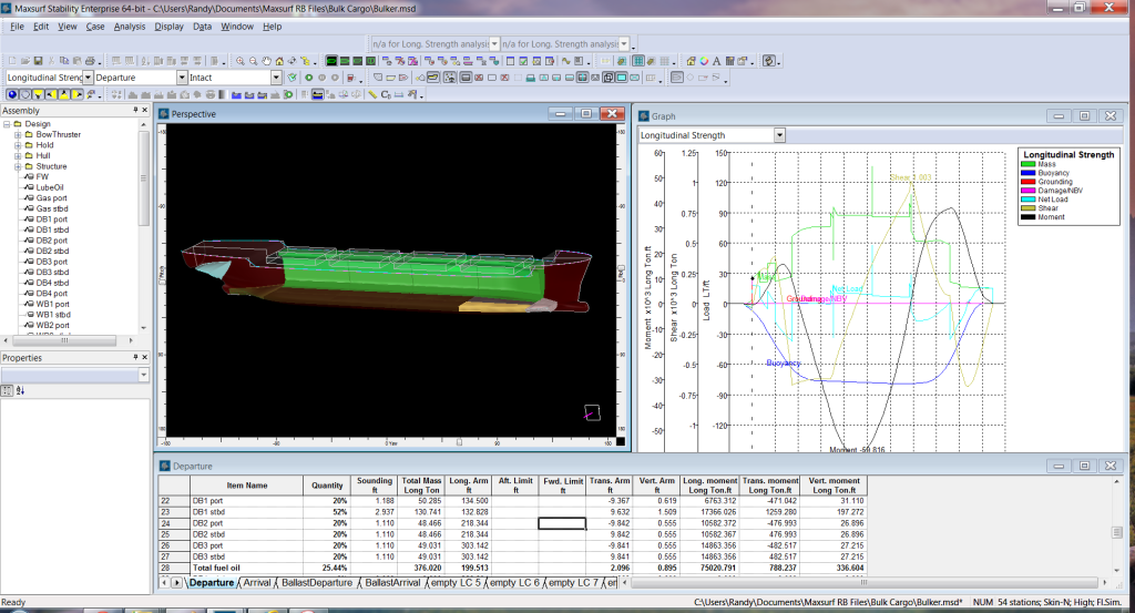 Maxsurf Longitudinal Strength Analysis Easier than GHS