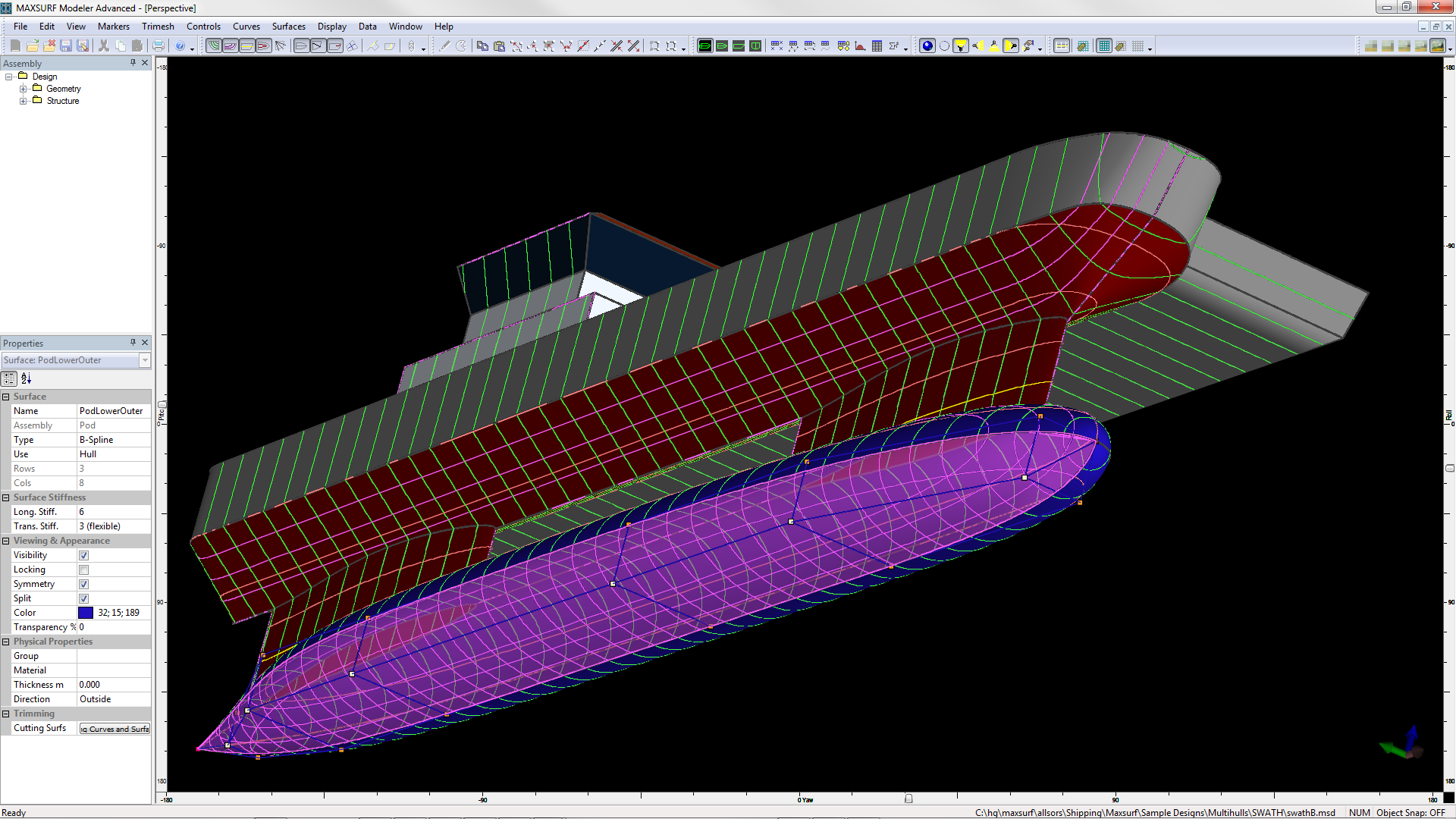 Maxsurf SWATH Model