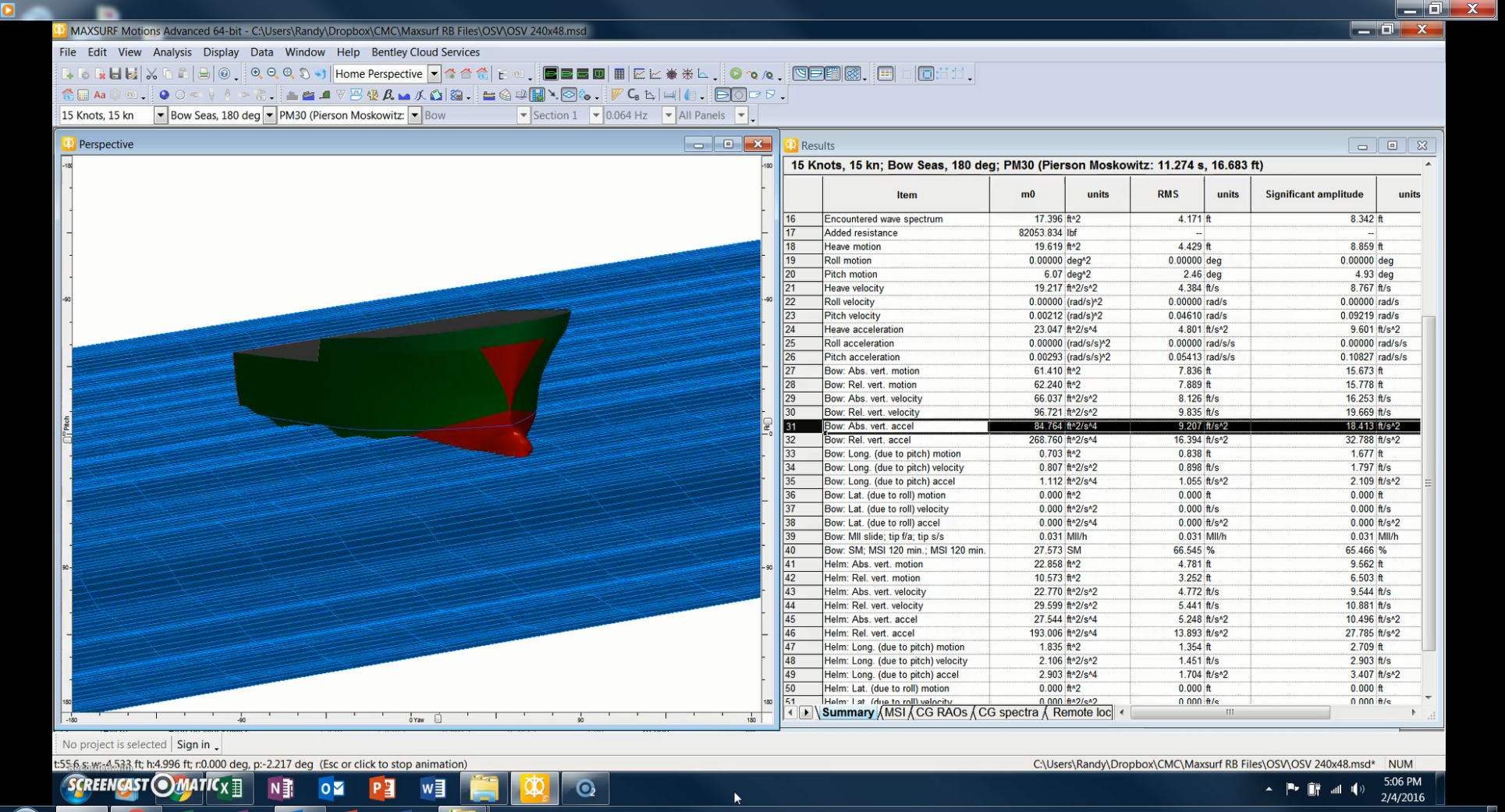 Maxsurf Motions In Action