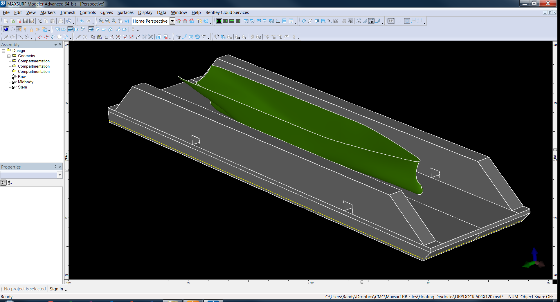 Use MAXSURF to Design Floating Drydocks