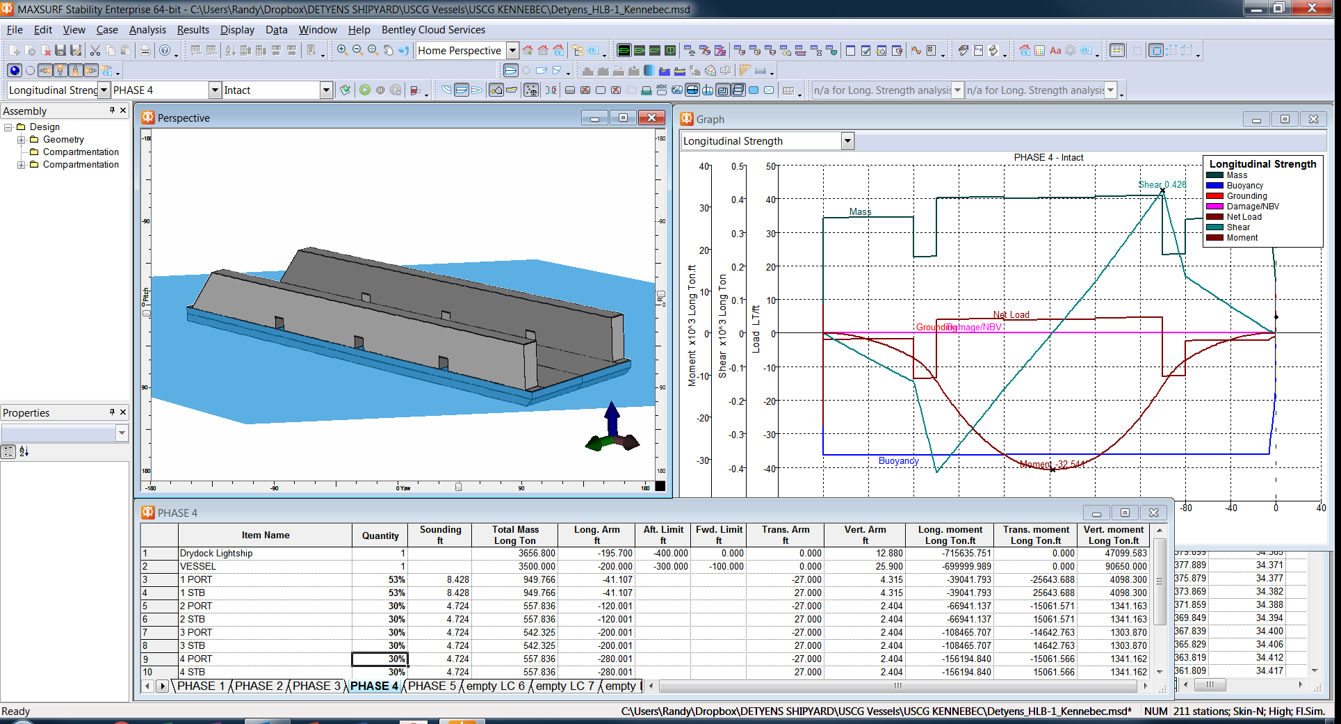 Maxsurf for Drydocking Analysis